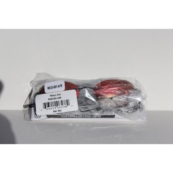 MAUI JIM Aki Aki POLARIZED Sunglasses RM333-2M Black/Hawaii Lava NEW - Picture 12 of 12